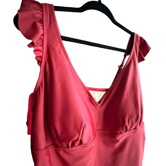 Kona Sol Other - NWT Ruffle Strap Burnt Red Swimsuit by Kona Sol 24W